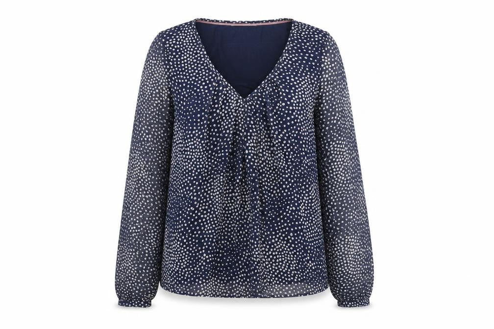 Womens UK Size 6 Boden Blue Cotton Blend Blouse