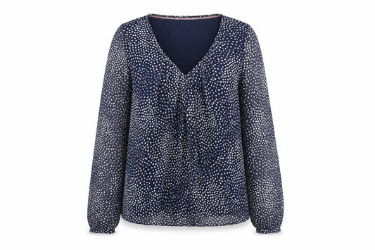 Womens UK Size 6 Boden Blue Cotton Blend Blouse