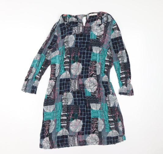 White Stuff Women's Multicoloured Geometric Dress Size 10