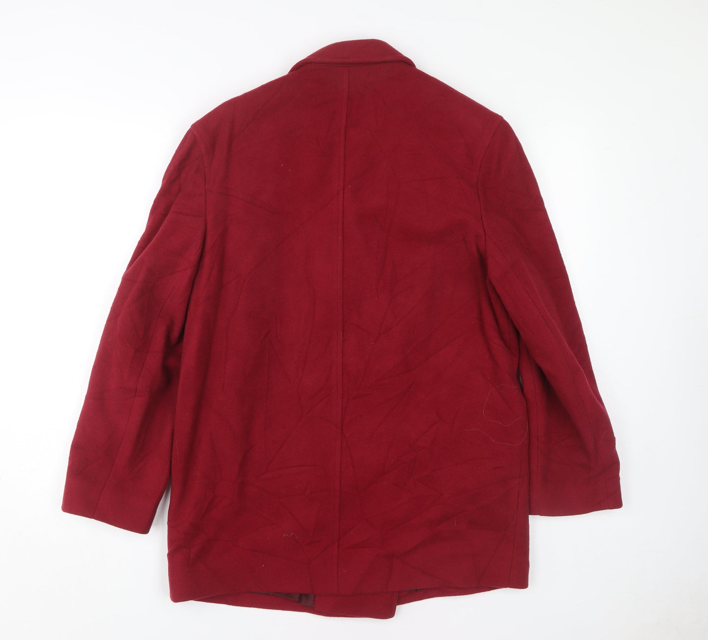 Eastex Women's Red Wool Double-Breasted Coat, Size 10