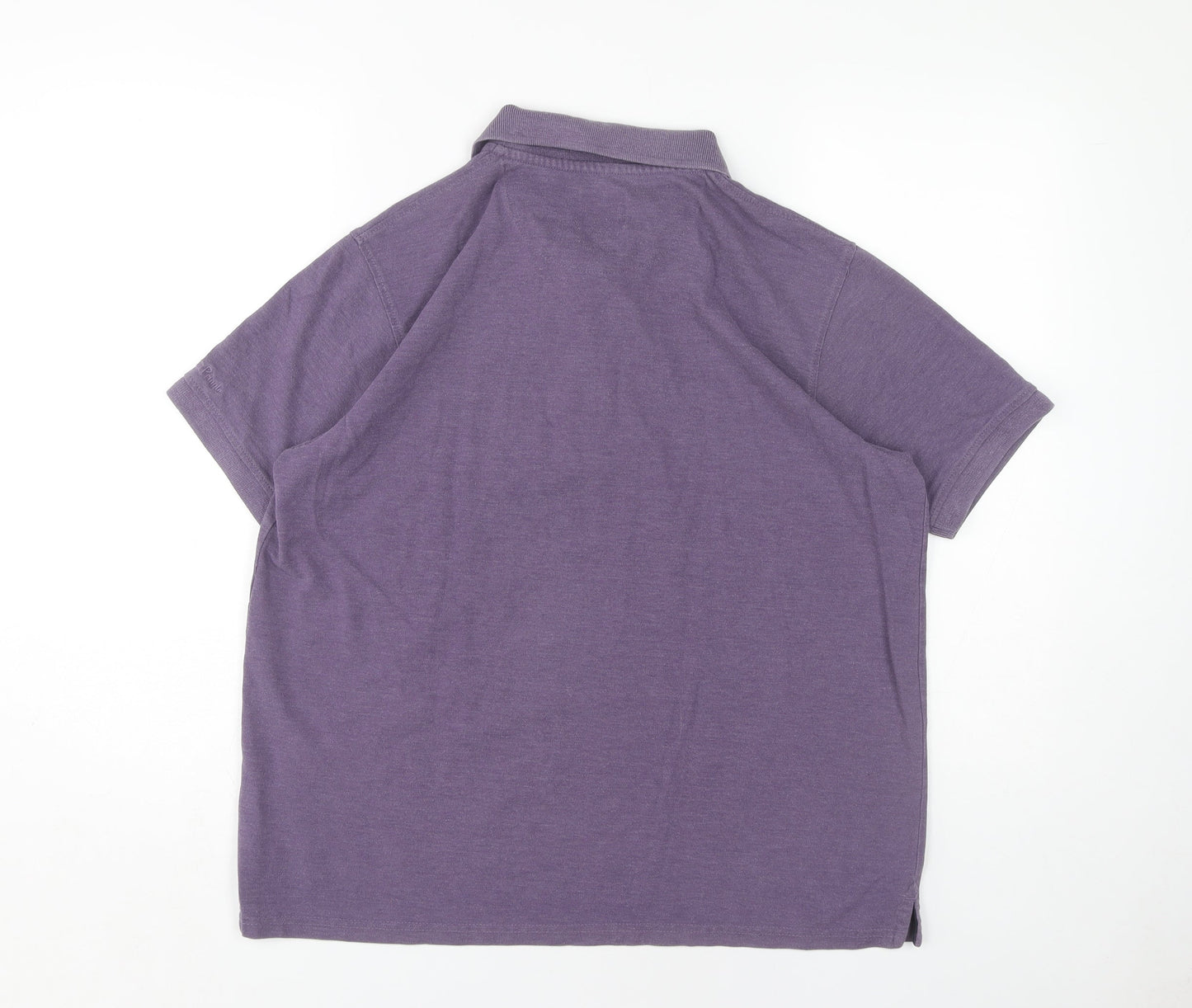 James Pringle Men's Purple Polo M Short Sleeve Casual