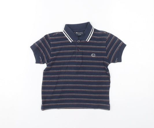 Champion Boys Blue Striped Polo Shirt 4-5 Years