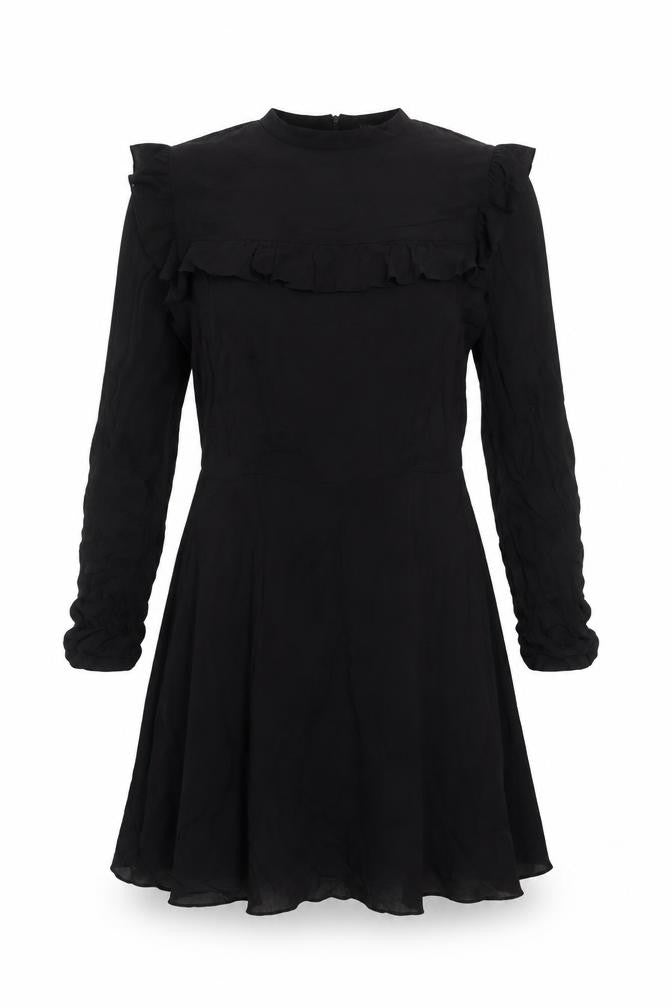 New Look Women's Black Dress, Size 12, Long Sleeve