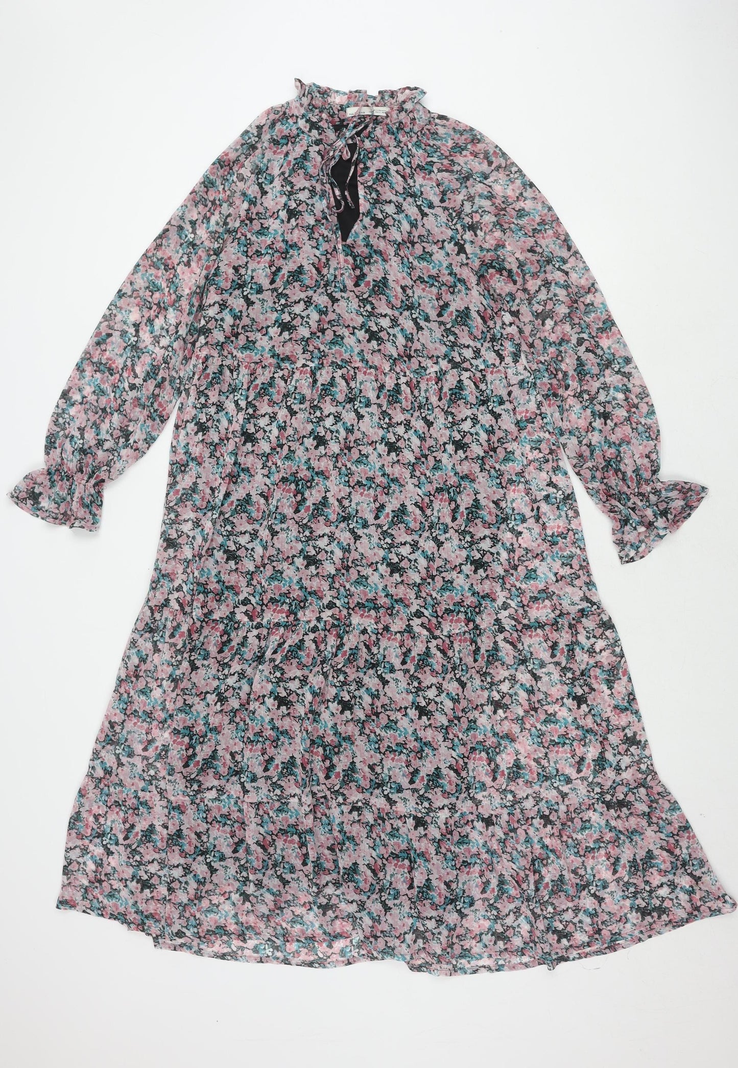 Pull&Bear Women's Floral Multicoloured Dress Size 8