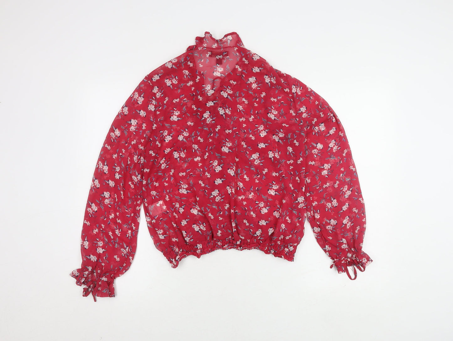 QED London Floral Red Blouse, Women's Size 12