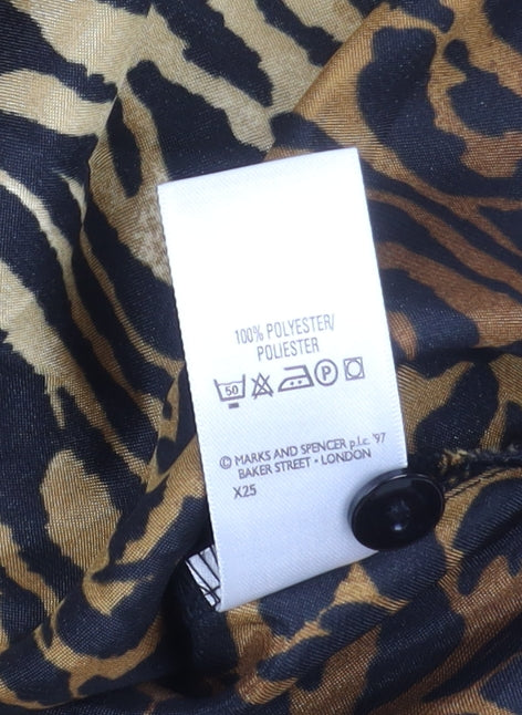 Marks and Spencer Women's Animal Print Button-Up, Size 12