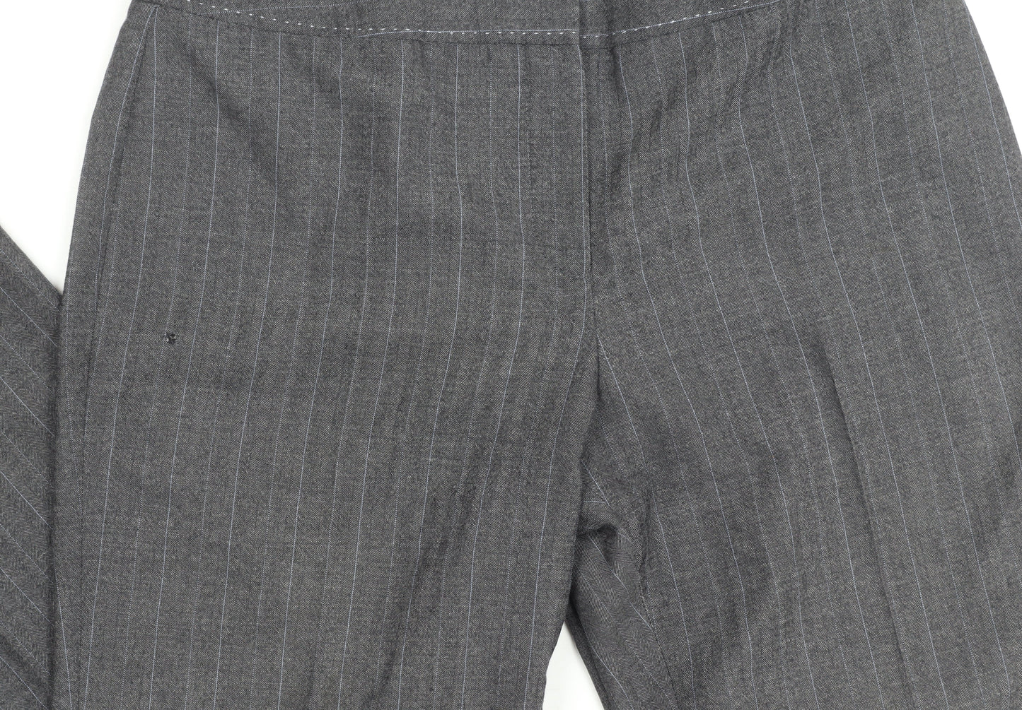 Next Women's Grey Striped Dress Pants Size 14