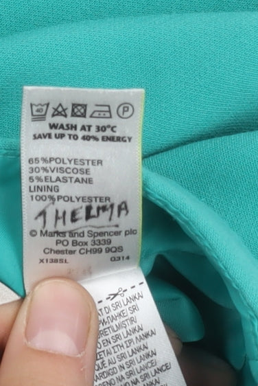 Marks and Spencer Women's Green Pencil Skirt, Size 8