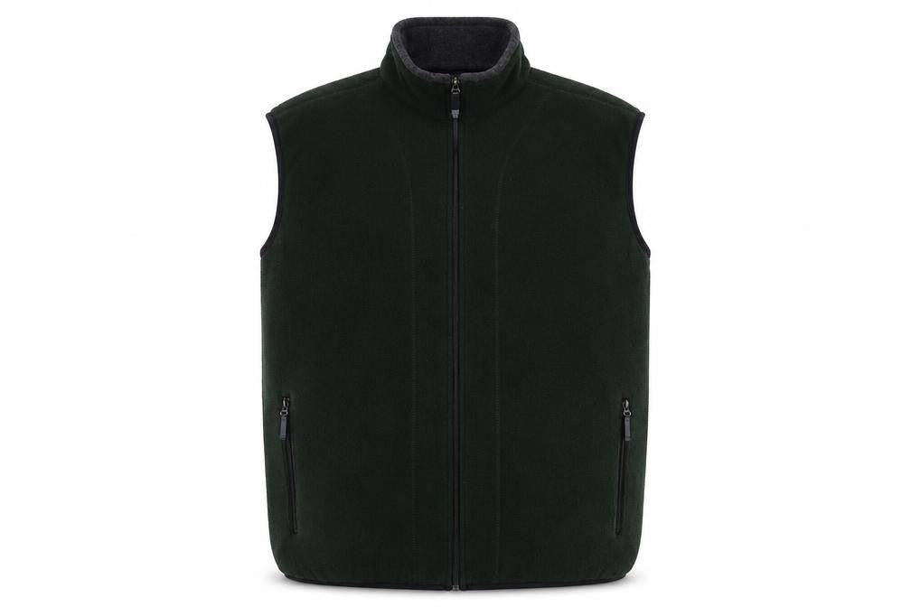 ROUGHDRESS Men's Grey Fleece Waistcoat, L, Casual