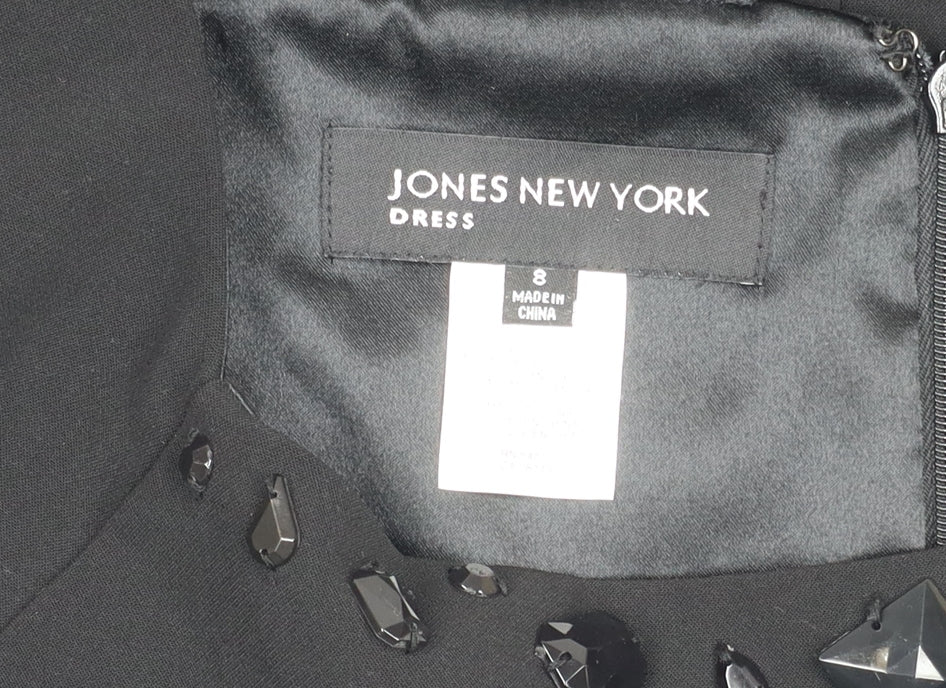 Jones New York Women's Black Dress, Size 8, Elegant Design
