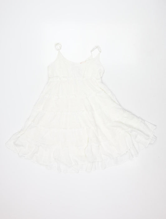 Marks and Spencer Girls Ivory Lace Sleeveless Dress 10-11 Years