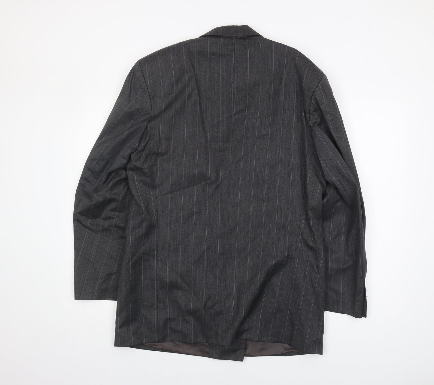 Hugo Boss Men's Grey Striped Blazer, Size UK 38, Classic Fit