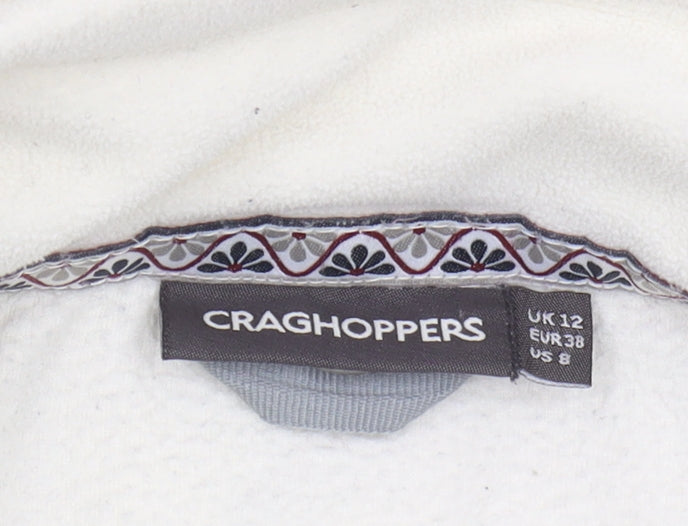 Craghoppers Women's White Fleece Jacket, Size 12