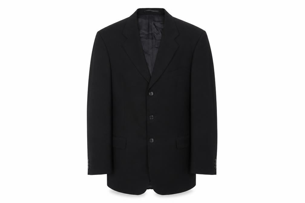 Mens 40 Chest Regular Pierre Cardin Black Three-Button Blazer