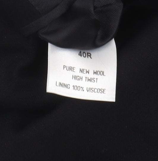 Pierre Cardin Men's Black Blazer 40R Classic Fit