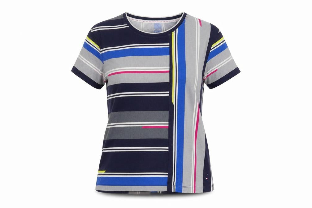 Womens UK Size S Tommy Hilfiger Multicoloured Cotton T-Shirt