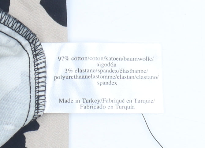 Laura Ashley Women's Beige Floral Trousers, Size 12