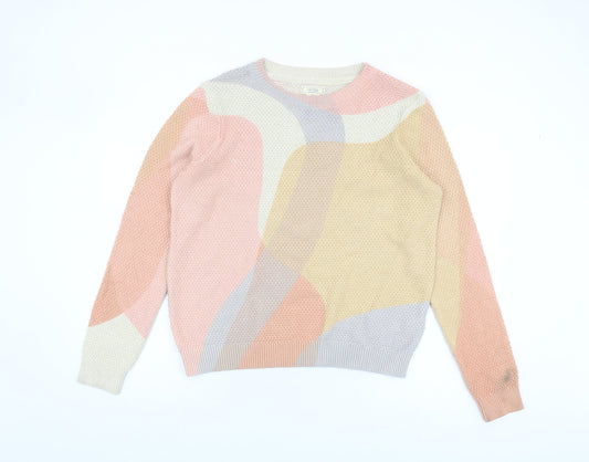 Fat Face Women's Multicoloured Cotton Pullover Jumper Size 14