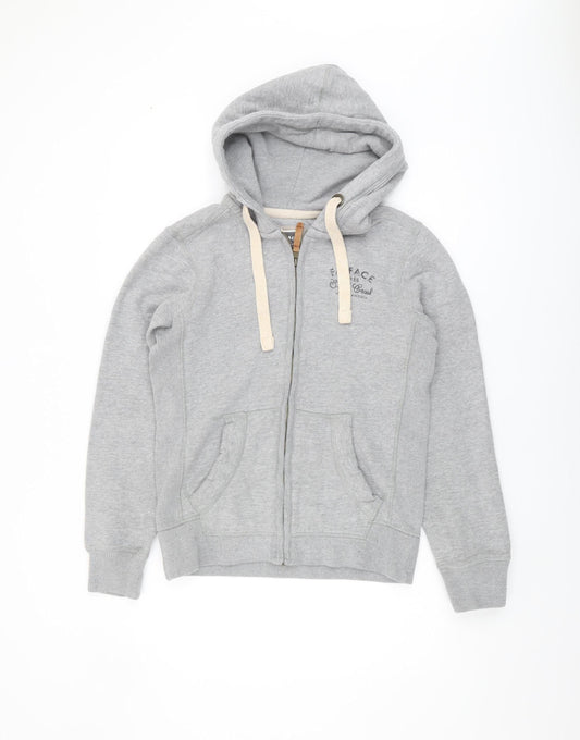 FatFace Men's Grey XS Full Zip Hoodie with Logo