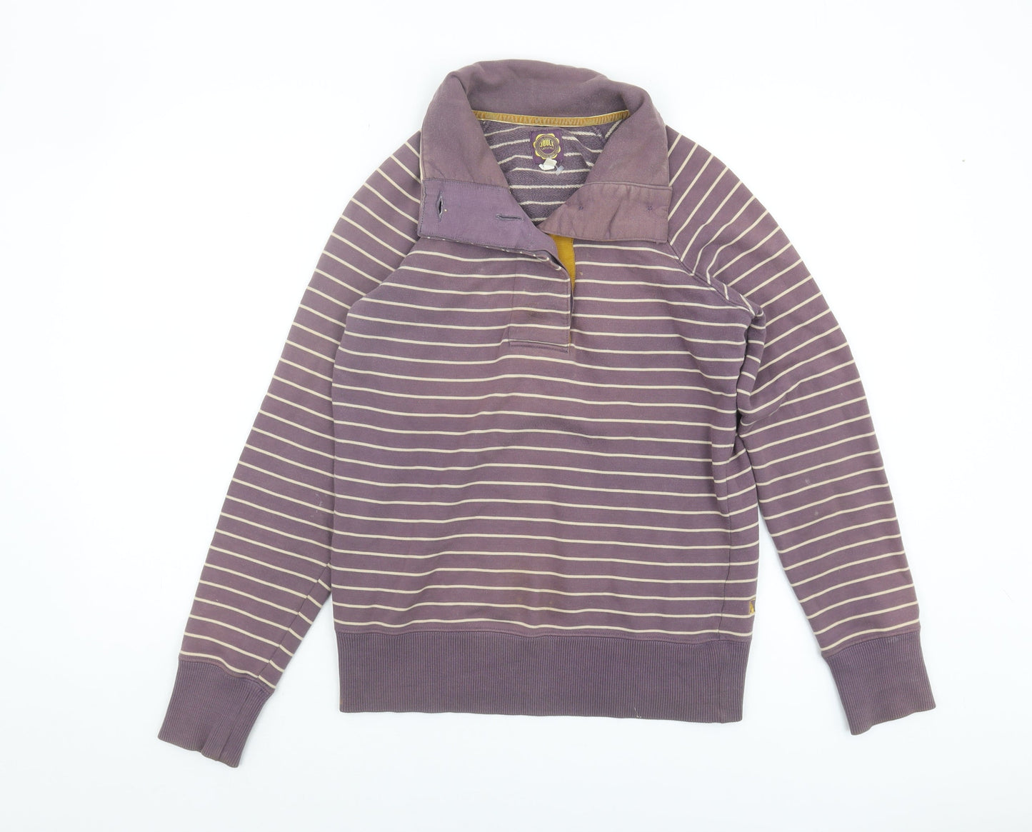 Joules Women's Purple Striped Pullover Sweatshirt Size 8