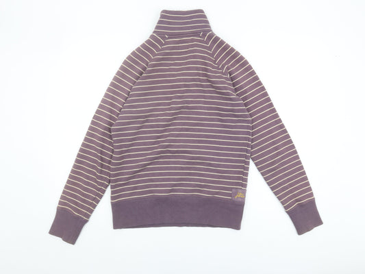Joules Women's Purple Striped Pullover Sweatshirt Size 8