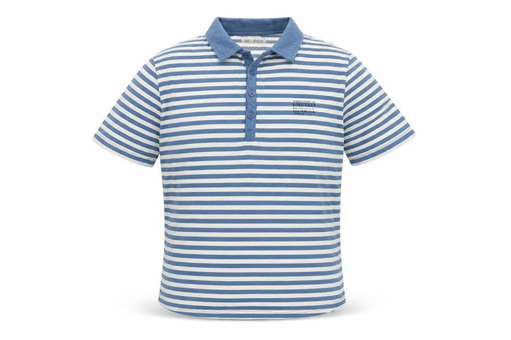 Firetrap Men's Blue Striped Polo Shirt XL
