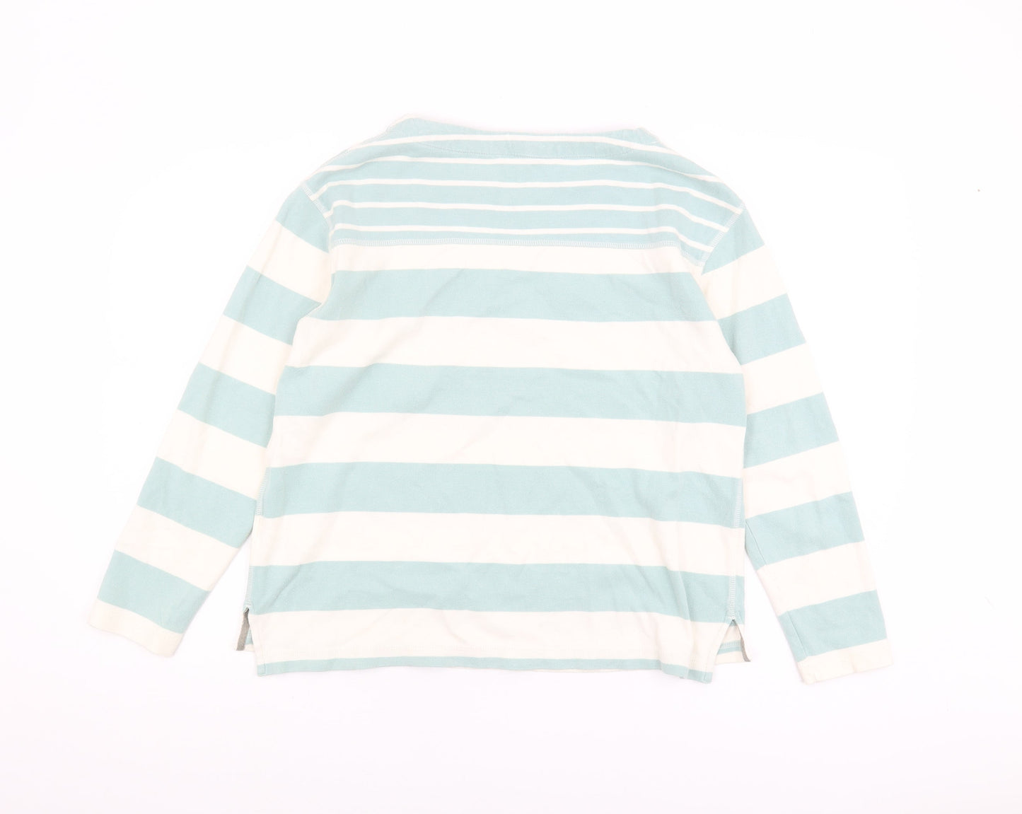 White Stuff Women's Blue Striped Cotton Top UK 12