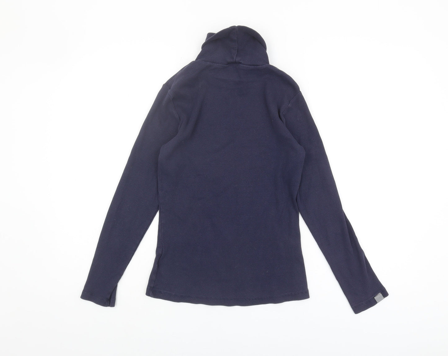 Joules Women's Blue High Neck Jersey T-Shirt Size 10