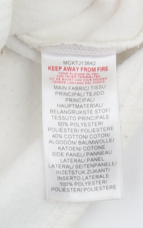 McKenzie Girls White Pink Sweatshirt 12-13 Years Logo Crew Neck