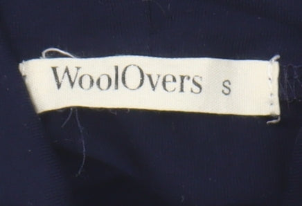 WoolOvers Women's Blue Roll Neck Long Sleeve Top - S