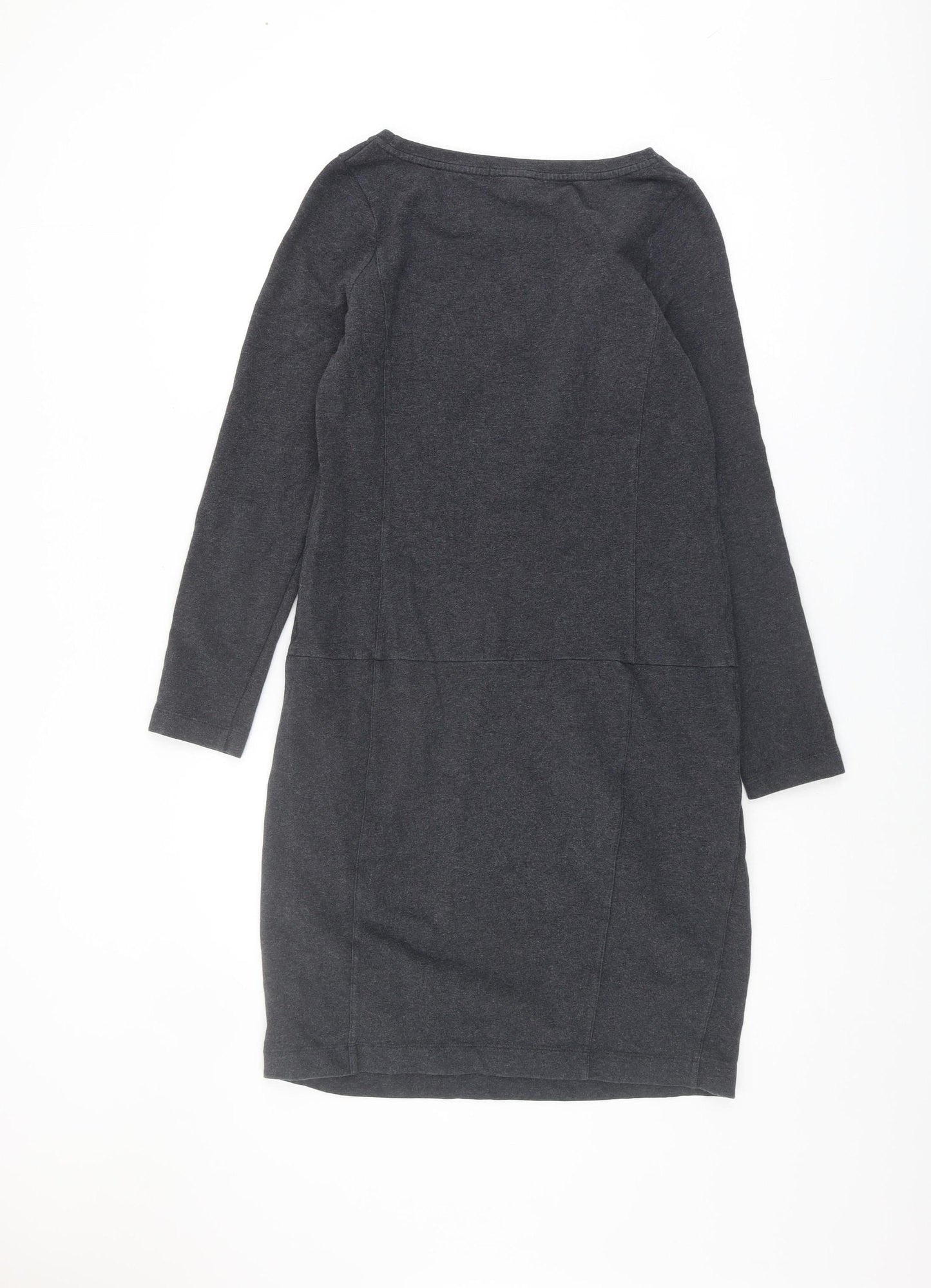 Boden Women’s Grey Shift Dress Size 18 Jersey Long Sleeve