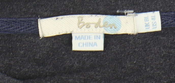 Boden Women’s Grey Shift Dress Size 18 Jersey Long Sleeve
