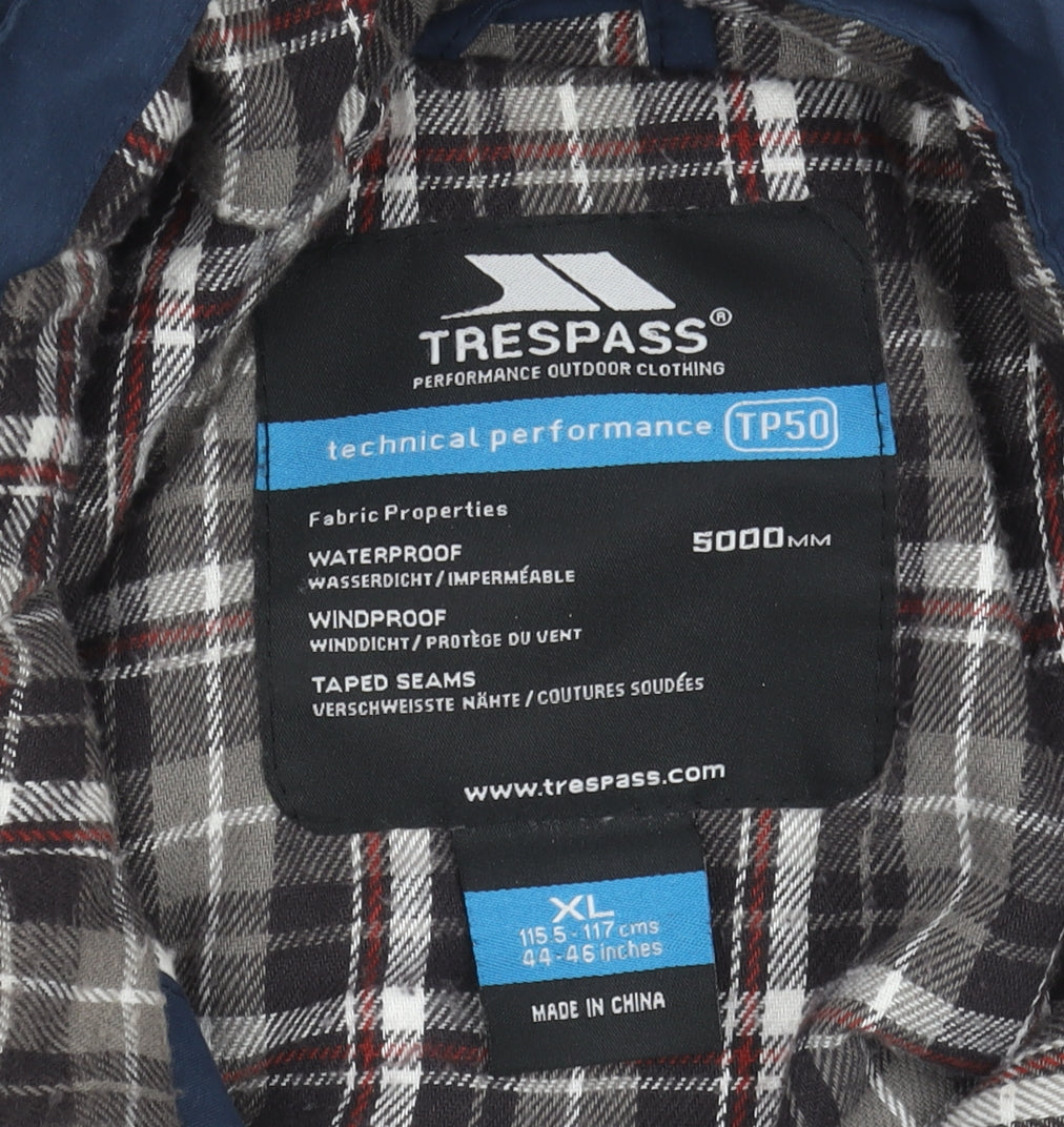 Trespass Men's Blue Anorak Jacket, XL - Waterproof & Windproof