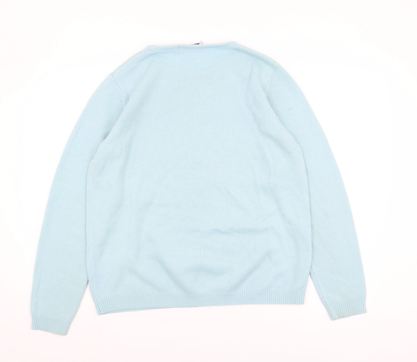 Honor Millburn Women's Blue Jumper M Embroidered Knit