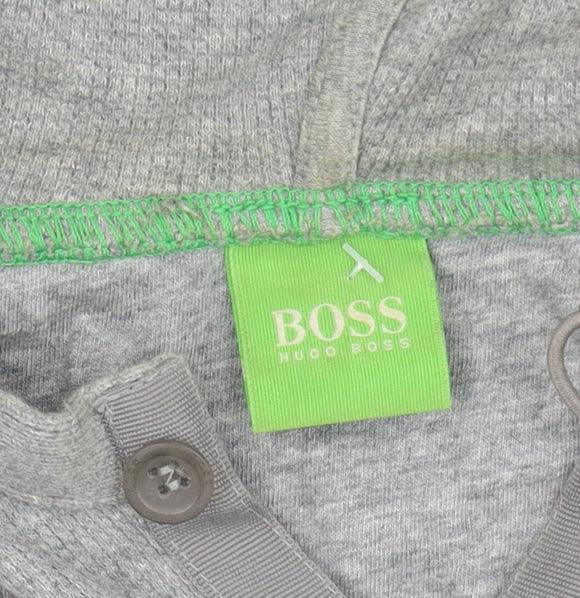 Hugo Boss Men's Grey Pullover Hoodie Size L