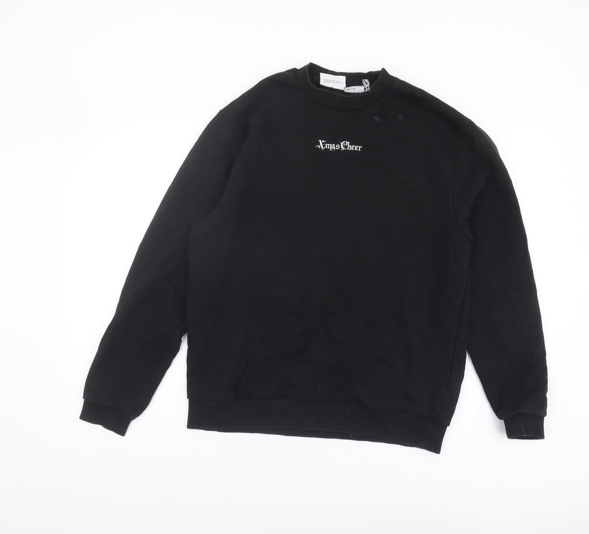 Additional front view of ASOS DESIGN Men's Black M Christmas Sweatshirt
