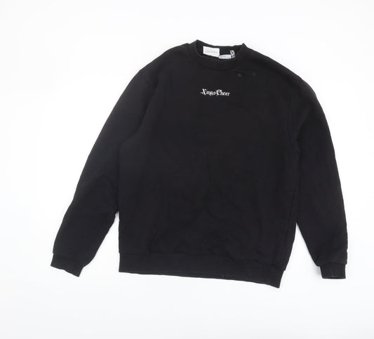 ASOS DESIGN Men's Black M Christmas Sweatshirt