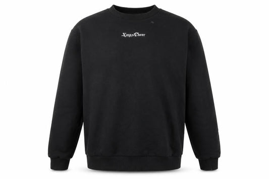 Front view of ASOS DESIGN Men's Black M Christmas Sweatshirt