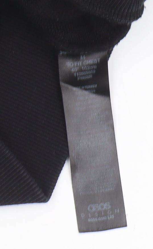Close-up detail of ASOS DESIGN Men's Black M Christmas Sweatshirt