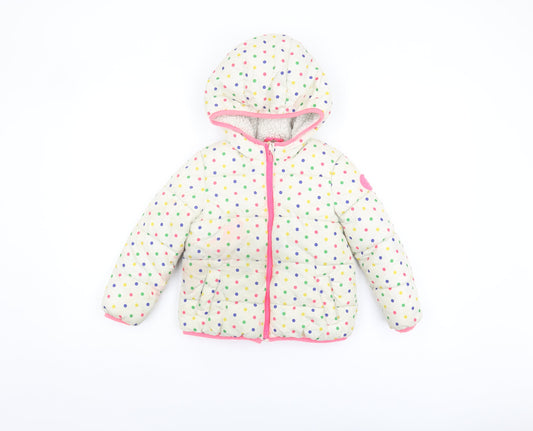 Gap Girls Multicoloured Hooded Puffer Jacket 5-6 Years