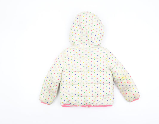 Gap Girls Multicoloured Hooded Puffer Jacket 5-6 Years