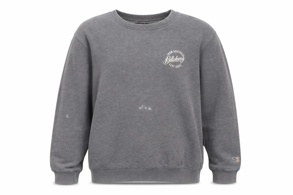 Mens UK M Regular Billabong Grey Pullover Sweatshirt