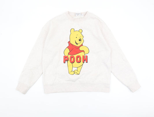 Disney Women’s Beige Winnie the Pooh Pullover Sweatshirt XS