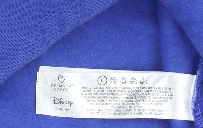 Disney Unisex Blue Hoodie L - Mickey Mouse Graphic Long Sleeve