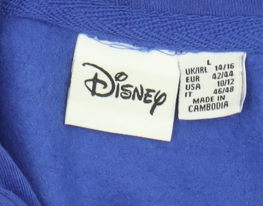 Disney Unisex Blue Hoodie L - Mickey Mouse Graphic Long Sleeve