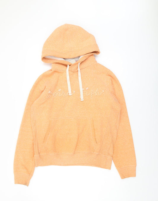 Weird Fish Women's Orange Pullover Hoodie Size 14
