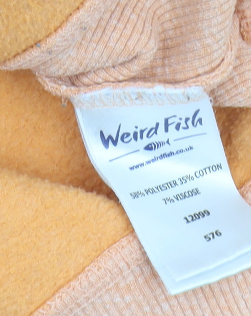 Weird Fish Women's Orange Pullover Hoodie Size 14