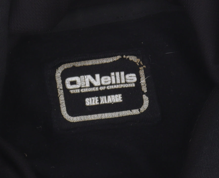 O'Neills Men's XL Black Hoodie with Graphic Print