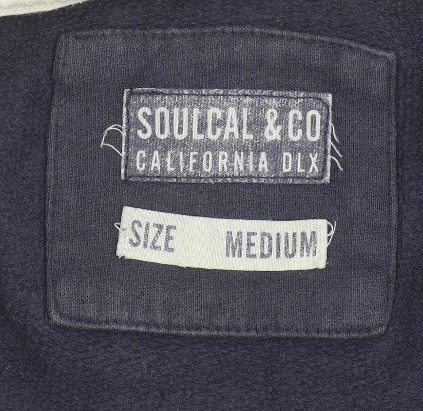 SoulCal & Co Men's Blue Full Zip Hoodie Medium