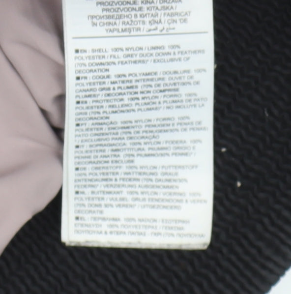 Converse Women's Black Puffer Jacket L Hooded